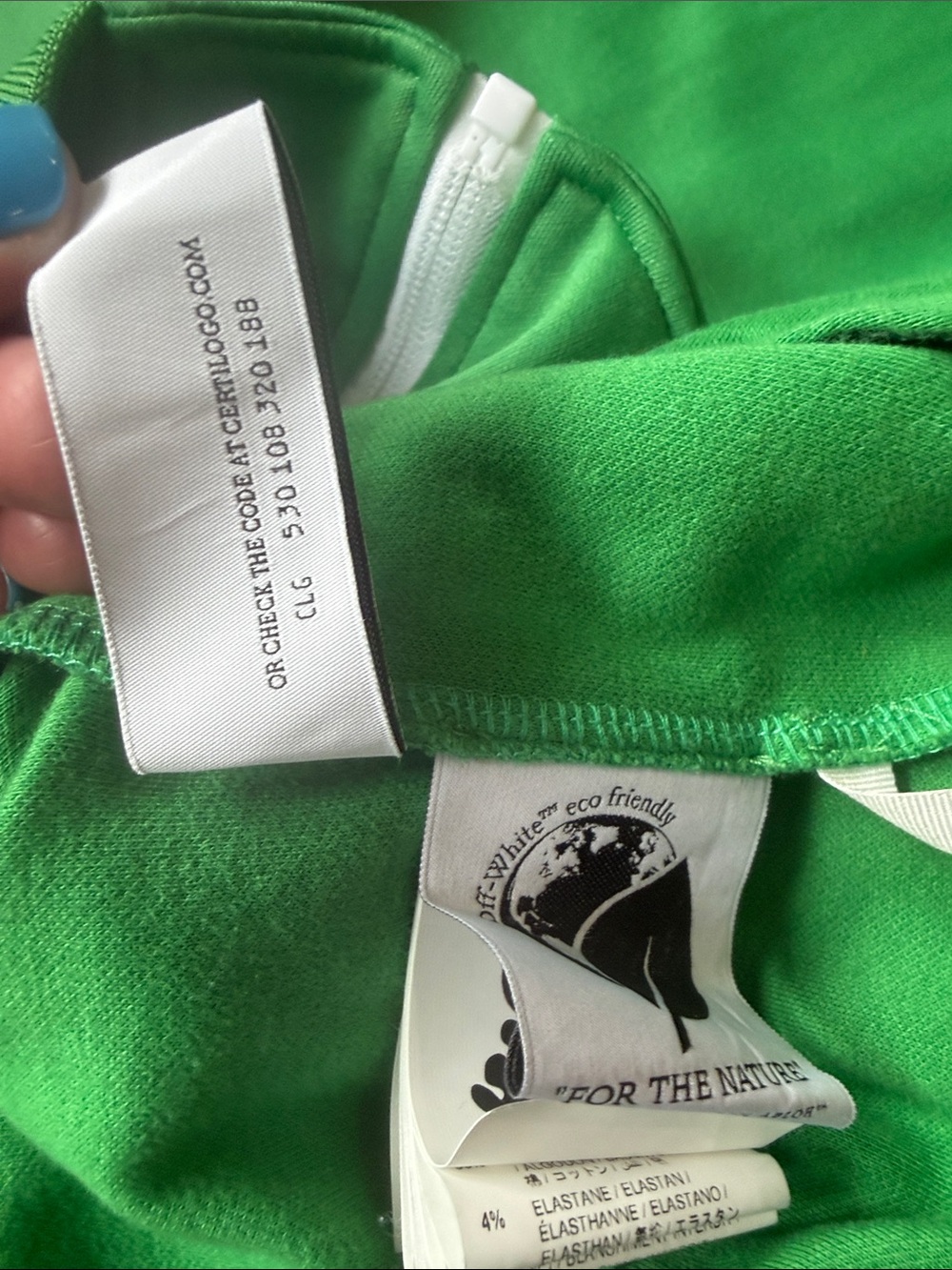 Off-White Single Arrow Track Jacket Green White XL Made in Italy - Picture 6 of 11